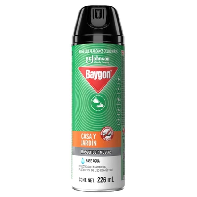 Insecticida en aerosol Baygon casa y jardín mosquitos y moscas 226 ml