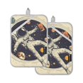 thumbnail image 7 of Yayeee Pot Holders Kitchen Heat Resistant with Pocket 7"x9.8" Cotton Oven Cooking Hot Pads, Astronaut Floating, 7 of 7