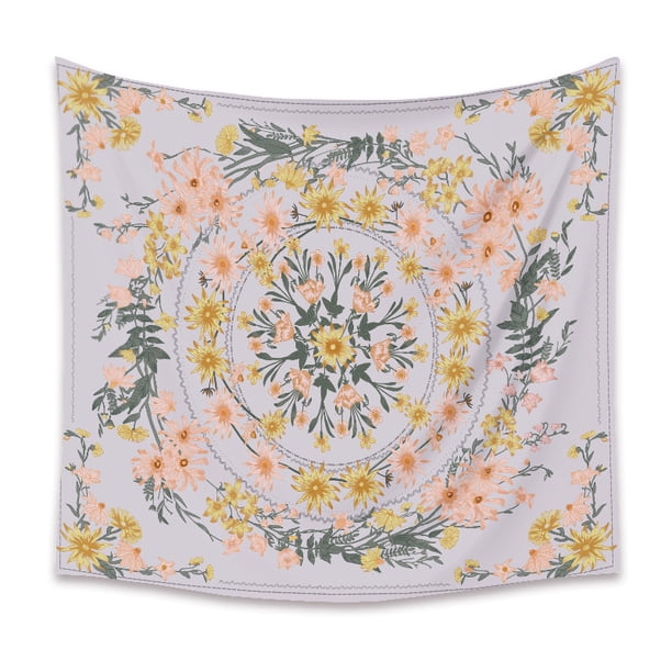 Tapiz de ropa de cama impresa de poliéster suministros de decoración de pared para el hogar bohemio para colgar en la pared, 73x95 CM, morado Scienceny HA7124-07B