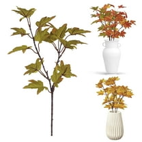 Fall Decor Artificial Maple Leaves Branch Fake Fall Leaves Stems Plants for Home Floral Arrangement Autumn Festival Thanksgiving Fall Leaf Decor