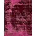 thumbnail image 1 of Ahgly Company Indoor Rectangle Abstract Pink Violet Pink Abstract Area Rugs, 2' x 5', 1 of 6