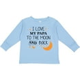 thumbnail image 3 of Inktastic I Love My Papa To The Moon and Back Boys or Girls Long Sleeve Toddler T-Shirt, 3 of 5