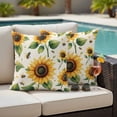 thumbnail image 5 of Spring Sunflower Pillow Covers 2 Pack Pastoral Watercolor Flower Pillowcase Waterproof Outdoor Throw Pillow Cover for Patio Garden Square Cushion 20”x20”, 5 of 9