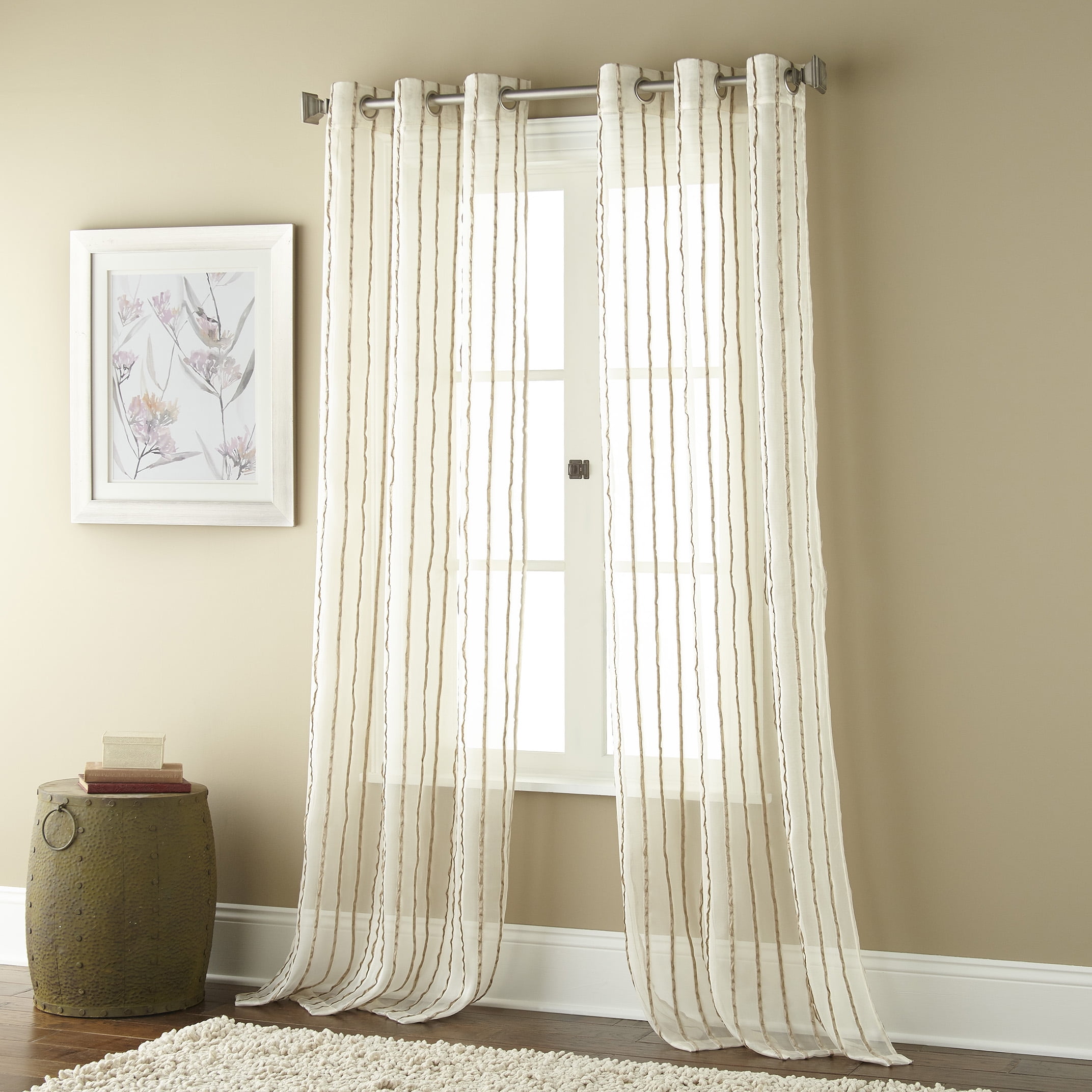 Grand Avenue Janice Gold Window Curtain Panel