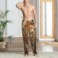 thumbnail image 3 of Cauagu Majestic Cosmic Lion Mens Pajama Pants Sleep & Lounge Pants,PJ Bottoms with Pockets-Large, 3 of 7