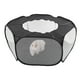 thumbnail image 4 of Corralito portátil para animales pequeños, transparente, para cachorros, gatos, conejos, tienda de campaña para exteriores, color negro, 4 of 15