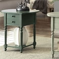 thumbnail image 3 of Home Square Mendez Wood Drop-Leaf Side Table in Antique Teal - Set of 2, 3 of 6