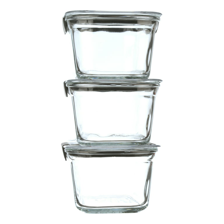 Rubbermaid Brilliance 3-Pack Glass Food Storage Containers, 4.7-Cup, Leak  Proof, BPA Free 