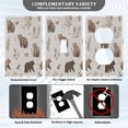 thumbnail image 3 of Yayeee Blank Wall Plate Cover 1-Gang 4.5"x2.7" Home Unused Decorative Outlet, Light Gray Bears, 3 of 7