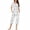 *Black, variant on Women's Leaf Print Button Front Pleated Crewneck Short Sleeve Top and Capri Pants Pajama Set ,Casual Cozy Sleepwear Black,Women's Plus M