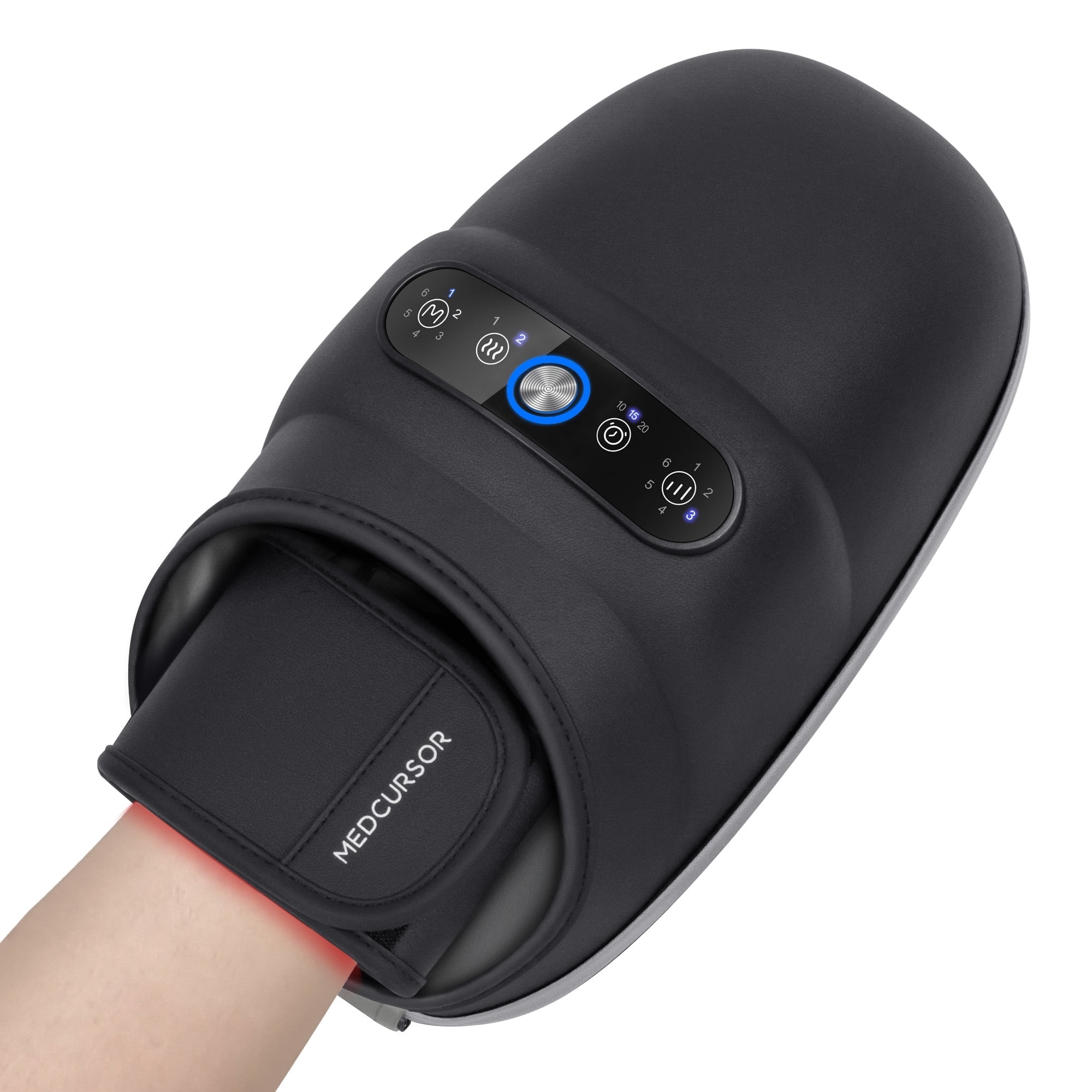 Medcursor Hand Massager with Heat and Compression, 6 Modes 6 Intensities, Rechargeable Cordless Gift for Women Men