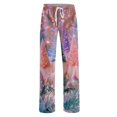 thumbnail image 4 of Christmas Pajama Pants for Women Christmas Tree Printed Drawstring Pj Bottoms Casual Comfy Soft Lounge Sleepwear Pants Winter Pjs Pants Blue,S, 4 of 5
