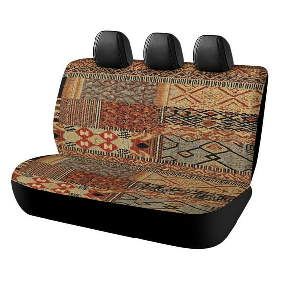 Bohemia Car Rear Seat Covers Back Elastic Flexible Car Seat Covers Decorative Fits Most Cars, SUVs, Trucks And Vans
