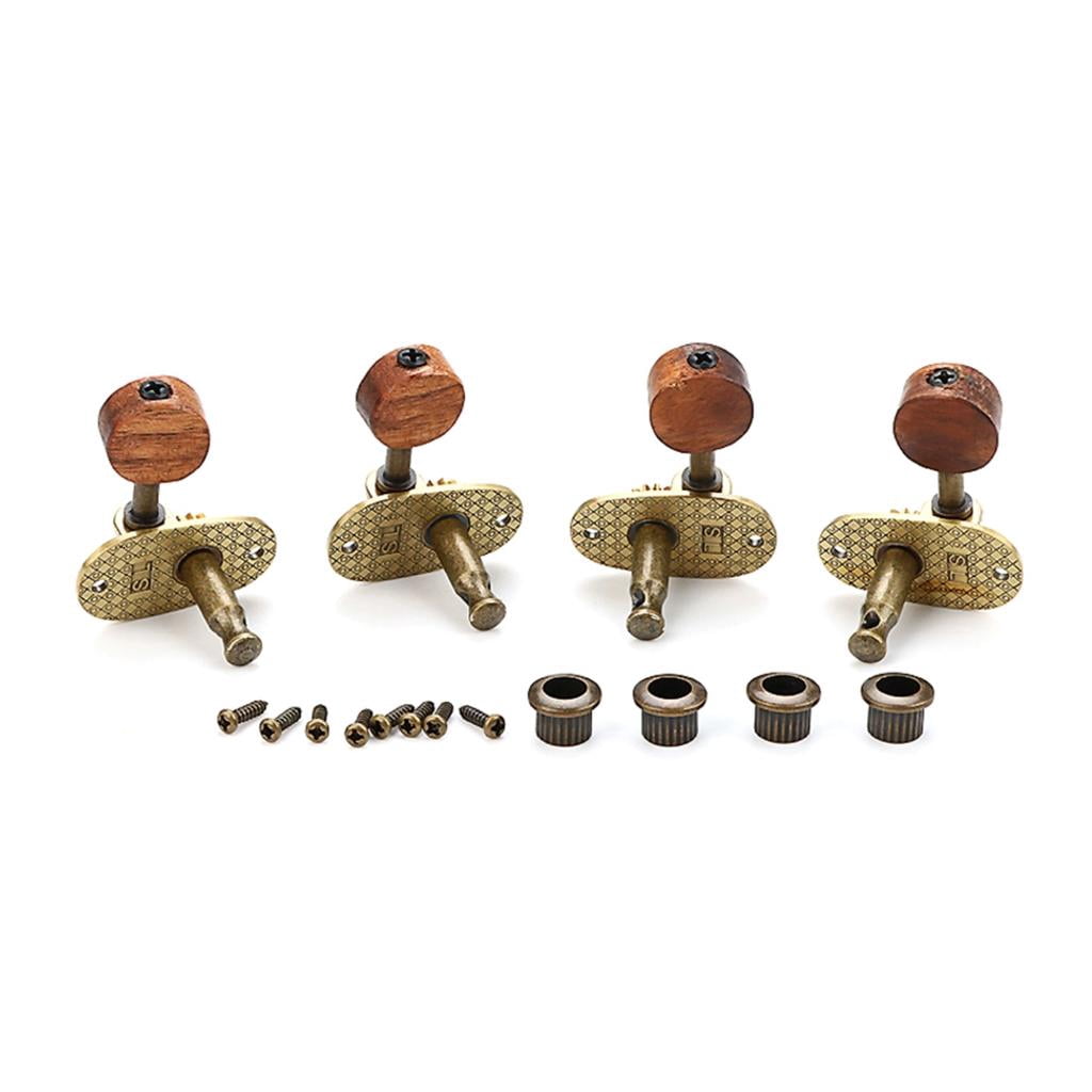 CEORPER 2L2R Guitar Tuning Keys Tuners Machine Head 6 String Bronze Plated Single Hole Tuning Pegs for Classical Acoustic Guitar