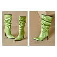 thumbnail image 5 of UngA Platform Boots Knee High Boots for Women, Sexy Pointed Toe Stiletto High Heel Boots, Fashion & Classic Dress Shoes Green,7.5, 5 of 7