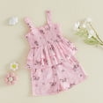 thumbnail image 6 of KPOPLK Newborn Baby Girl Summer Clothes 2Pcs Floral Embroidery Shorts Set Cute Baby Girl Outfit Set(12-18 Months,Red), 6 of 9