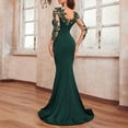 thumbnail image 4 of SMihono Fashion Off Shoulder Mermaid Evening Prom Dresses Long Appliqued Beadedformal Gown for Women Elegant Maxi Sequin Sparkly Formal Gown Prom Dress Green 6, 4 of 5