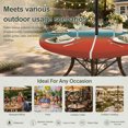 thumbnail image 6 of Round Outdoor Tablecloth with Umbrella Hole and Zipper, Red Teal Ombre Tablecloth with Elastic Waterproof, Modern Gradient Abstract Art Patio Table Covers for 45" - 54" Picnic Pool Tables, 6 of 9