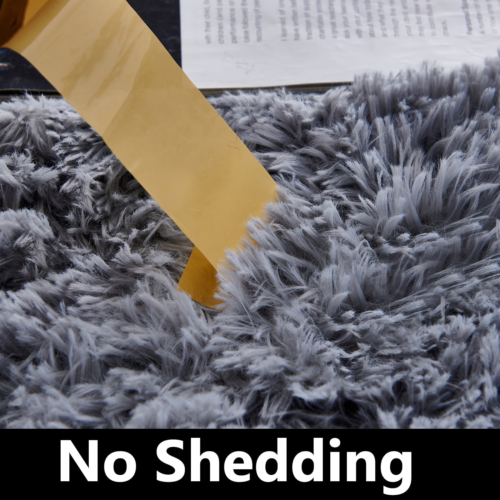 BRICHOEE 6x9 Feet Modern Indoor Home Living Room Grey Area Rugs, Anti-Skid Soft Fluffy Shag Fur Bedroom Rugs for Kids Playroom Decor