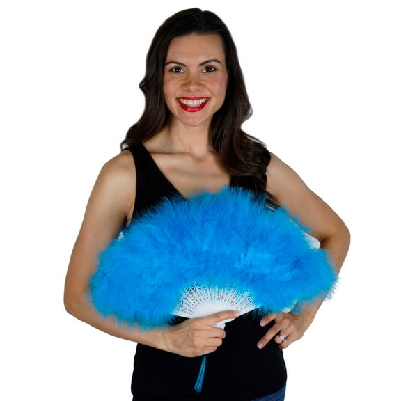 ZUCKER™ Marabou Feather Fan - Dark Turquoise