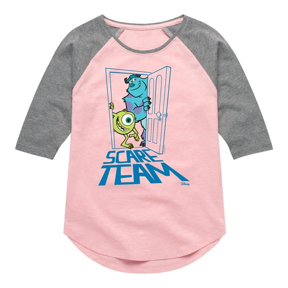 Monsters Inc. - Scare Team - Toddler & Youth Girls Raglan Graphic T-Shirt