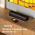 thumbnail image 5 of PHEANOO Barras de Sonido Compactas 2.1 para TV con subwoofer, HDMI ARC/Bluetooth 5.0/Conexión Óptica/AUX/RCA, Control Remoto, Graves Ajustables, Montaje en Pared – P15, 140W, 16 Pulgadas, Negro, 5 of 5