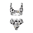 thumbnail image 5 of Honeii Cow Print Women’s Bikini Set,Two Piece Swimsuit Bathing Suits,Stylish High Elasticity Swimwear for Beach and Pool, 5 of 7