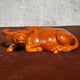 thumbnail image 1 of Ebony wood carved water buffalo figurine, solid wood carved reclining ox craft, animal zodiac, redwood ox home decoration, gift., 1 of 4