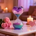 thumbnail image 5 of Valentine's Day Table Decorations 2D Acrylic Hourglass Rotating Standing Ornament,Modern Figurine Decorations for Wedding Anniversary Her Him Couple Engagement,Gifts for Hourglass Lovers-purple, 5 of 6