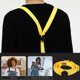 thumbnail image 4 of EeaseMX Tirantes elásticos con clip y luz LED, ajustables, con estampado en forma de Y, luminosos, para hombre y mujer (amarillo), 4 of 8