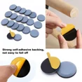 thumbnail image 1 of 20pcs Round Furniture Gliders Self Adhesive Teflon Sliders Sliding Block Table Chair Leg Mat Floor Protector Mover Pads Grey, 1 of 5