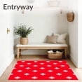 thumbnail image 3 of ODIKA 2'x3' Machine Washable Non-Slip Area Rug, Frosty Celebration Contemporary Seasonal Statement High Traffic Rug with Pad, Red, 612323, 3 of 8