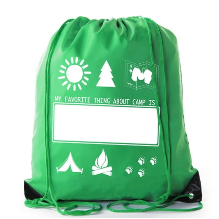 Mato & Hash Camp Drawstring Backpack for All Types of Camps and Birthday Parties
