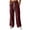 Wine, variant on Inleife Women High Waist Corduroy Cargo Wide Leg Pants, Elastic Waist Drawstring Multi Pocket Casual Lounge Trousers