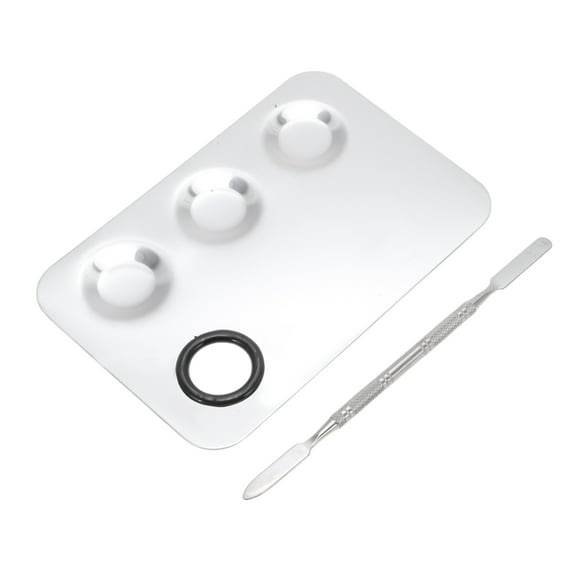 1 Set Paleta de Arte de Uñas Cuadrada Ligera Tono Plateado