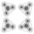 thumbnail image 3 of 4 Pcs Roulettes 4-Boules Boîte de Rangement Roulettes Autocollantes Bac de Rangement Roulettes, 3 of 9