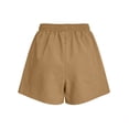 thumbnail image 3 of Flowy Athletic Shorts for Women Relaxed Fit High Waisted Tennis Short Workout Running Stretchy Drawstring Short with Pockets Khaki L, 3 of 5