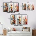 thumbnail image 4 of Designart "Constructed Horizons in Constructivism II" Abstract Framed Wall Art Set Of 3 - Orange Constructivism Frame Canvas Set For Living Room Decor, 4 of 6