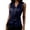 *Navy, variant on ClodeEU Women's Satin Wrap Ruched Tie Side Tank Top ,Deep V Neck Sleeveless Elegant Blouse Black,Womens Plus S