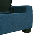 thumbnail image 4 of Christopher Knight Home Luxury Boucle Upholstered Storage Ottoman, Solid Wood Legs, Flip-Top Lid, Blue, 4 of 8