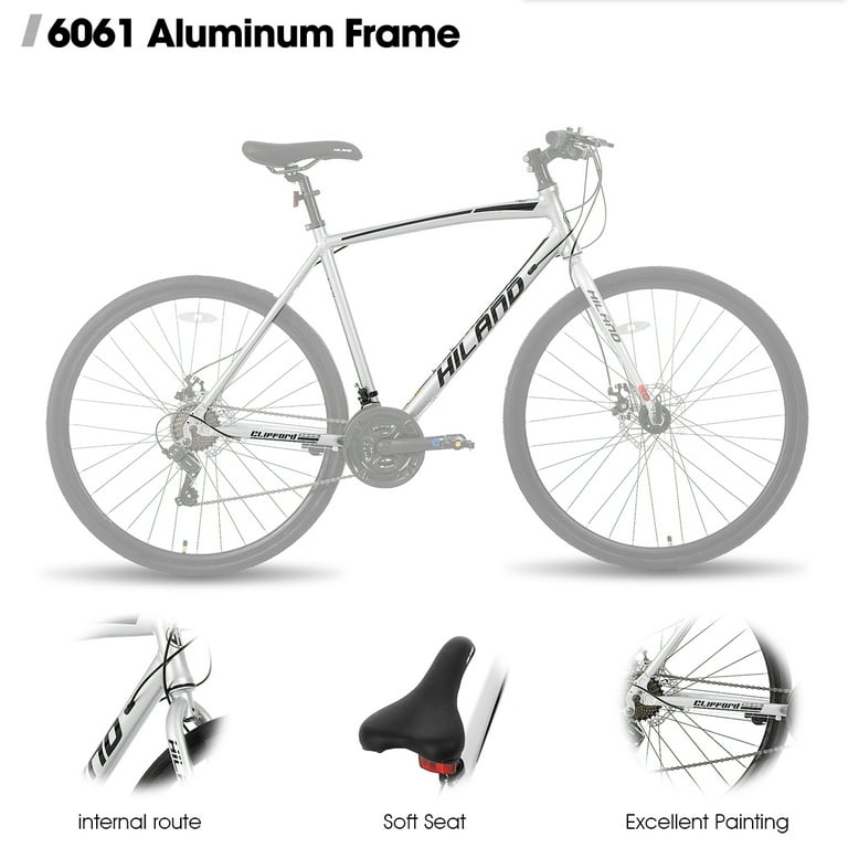 Hiland 自転車 HILAND 700C Road Hybird Bike, 21 speeds Urban City Commuter