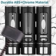 thumbnail image 5 of Shampoo and Conditioner Dispenser,Shower Shampoo Dispenser 3 Chamber No Drilled Shampoo Dispenser for Shower Wall Mounted Shower Dispenser Body Wash Dispenser for Bathroom Kitchen Hotel, Black, 5 of 7