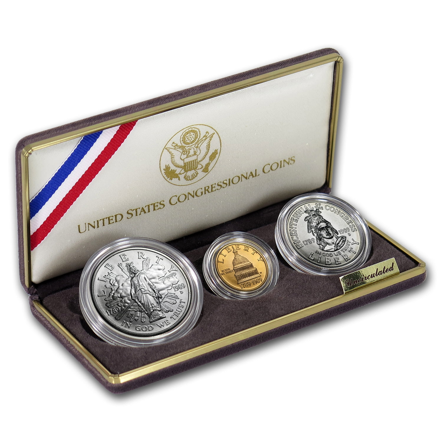 1987 2-Coin Commem Constitution Set BU (w/Box & COA) - Walmart.com