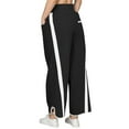 thumbnail image 4 of BRDFRL Women's Y2K Track Pants Side Striped Wide Leg Baggy Drawstring Waist Parachute Sweatpants Streetwear Black XL, 4 of 4
