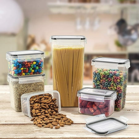 Zc5hao Airtight Food Storage Containers Bpa Free Cereal Dry Set Of 14 For Sugar Flour Snack Baking Supplies With 20 Chalkboard Labels 1 Marker Canada Zc5hao Airtight Food Storage Containers, Dwellza Kitchen Airtight Food Storage Containers With Lids