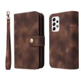 thumbnail image 6 of ELEHOLD for Samsung Galaxy A53 5G Flip Leather Wallet Case with Card Holders Kickstand Magnetic Clasp Lanyard Shoulder Strap Shockproof Protective Case,Brown, 6 of 7