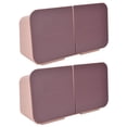 thumbnail image 2 of Caja de almacenamiento Ormromra Bastoncillos de algodón Montada en la pared Doble compartimento, 2 of 8
