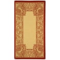 thumbnail image 2 of Safavieh Courtyard Cooper Botanical Indoor/Outdoor Area Rug, Natural/Red, 2' x 3'7", 2 of 10