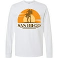 thumbnail image 3 of Inktastic San Diego California Retro Sunset Long Sleeve T-Shirt, 3 of 5