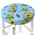 thumbnail image 3 of Fotbe Sunflowers And Bees Stool Covers Round,Waterproof Round Bar Stool Covers Bar Chair Covers Washable Stool Cushion Slipcover for 12-14 Inch Chair-14 inch, 3 of 7